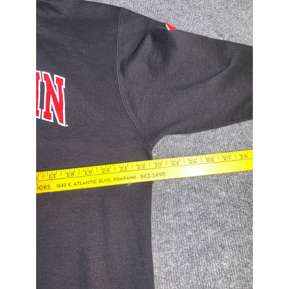 Wisconsin Badgers Champion Hoodie Football Men's‎ L Black Authentic Athleticwear - Picture 9 of 9